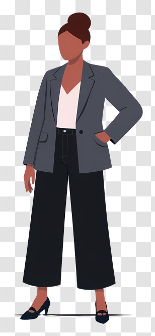 Woman Full Body - Stylish Woman In Fashionable Outfit Transparent PNG