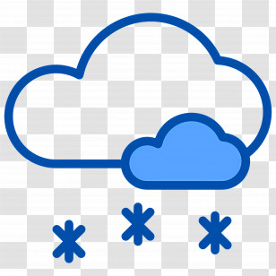 Snowy Weather - Cloud With Falling Snowflakes Icon Transparent PNG