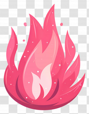 Pink Fireball - Bright Red Fire Illustration Transparent PNG