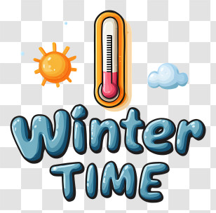 Winter Logo Word - Winter Time Cartoon Text Transparent PNG