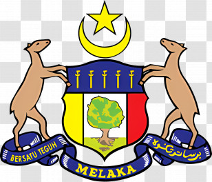 Jata Negeri Melaka Logo - Melaka Coat Of Arms Emblem Transparent PNG