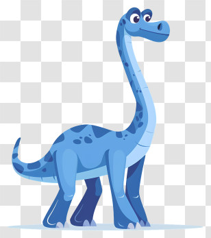 Dinosaurs - Cute Cartoon Dinosaur Brachiosaurus Transparent PNG
