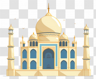 Taj Mahal - Detailed Drawing Of The Taj Mahal Transparent PNG