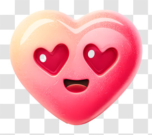 Love Inspiration Tender Emoji - Heart Emoji With Love Eyes Transparent PNG
