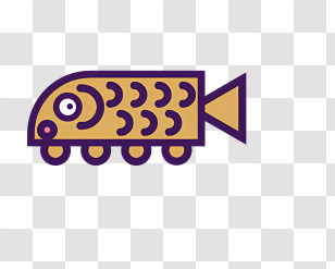 Icon - Fish With Wheels Cartoon Transparent PNG