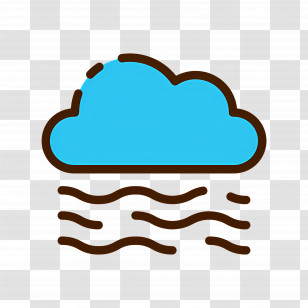 Fog - Blue Cloudy Weather Icon Transparent PNG
