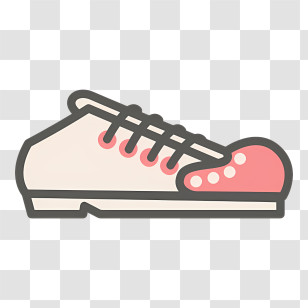Women Shoes - Cartoon Sneaker With Laces Transparent PNG