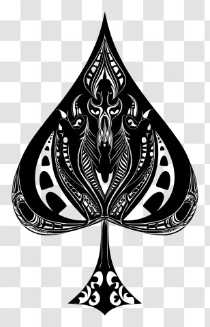 Spade Symbol - Ornate Decorative Spade Symbol Transparent PNG