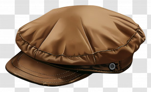 Newsboy Cap - Brown Flat Cap In Vintage Style Transparent PNG
