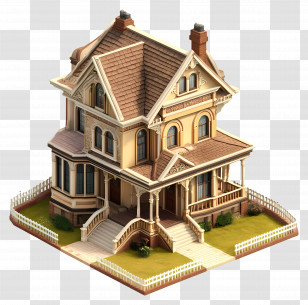 Victorian House - Victorian House With Detailed Design Transparent PNG