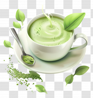Matcha Green Tea - Green Matcha Tea Cup Illustration Transparent PNG