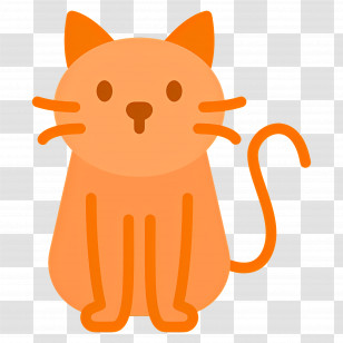 Dog Emoji - Orange Cat Illustration Transparent PNG