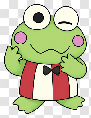 Keroppi - Winking Green Frog Cartoon Character Transparent PNG