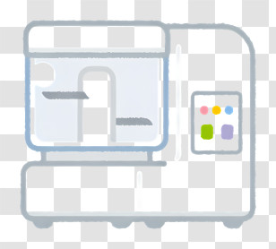 Kitchen Elements - Stylized Illustration Of A 3D Printer Transparent PNG
