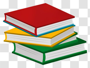 Cartoon - Stack Of Colorful Books For Learning Transparent PNG