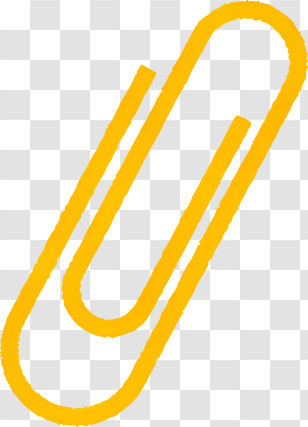 Cartoon - Yellow Paperclip For Office Use Transparent PNG