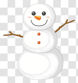 Cartoon Snowman - Smiling Snowman Cartoon Illustration Transparent PNG