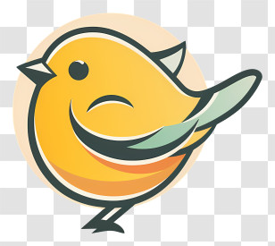 Bird Day - Cute Yellow Cartoon Bird Transparent PNG
