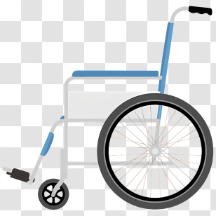 Wheelchair - Blue Wheelchair For Mobility Assistance Transparent PNG