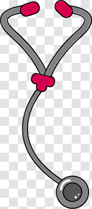 Icon - Gray And Pink Stethoscope Transparent PNG