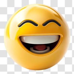 Emoji - Bright Yellow Smiling Emoji Illustration Transparent PNG
