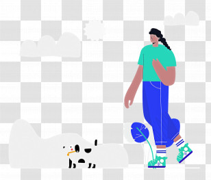 Walking Pet Walking The Dog Transparent PNG