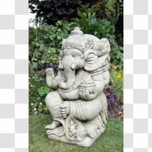 Stone Sculpture Garden Ornament Statue - Ganesha Transparent PNG