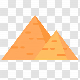 Pyramid - Egyptian Pyramids In A Desert Style Transparent PNG