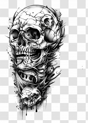 Sleeve Tattoo - Skull Tattoo Art Transparent PNG