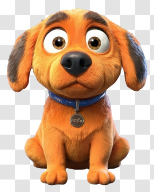 Cartoon Dog - Adorable Cartoon Dog Character Transparent PNG
