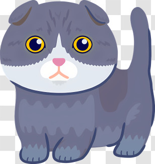 Cartoon Cat - Cute Cartoon Cat Illustration Transparent PNG