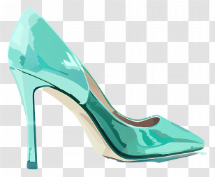High Heel - Stylish Green High Heels Transparent PNG