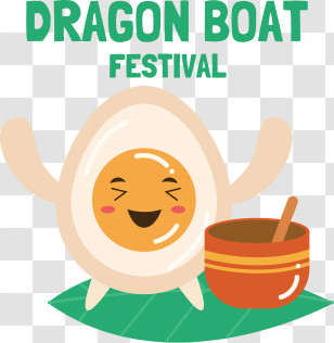 Dragon Boat Festival
 - Happy Egg Celebrating Dragon Boat Festival Transparent PNG