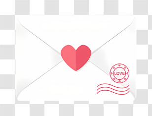 Mail - White Envelope With Heart Transparent PNG