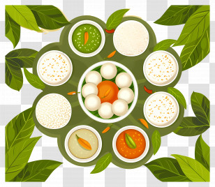 Idli - Traditional South Indian Idli With Chutney Transparent PNG
