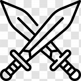 Dagger - Crossed Swords Symbol Transparent PNG