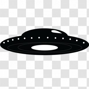 Spacecraft Flying Saucer Extraterrestrial Life Silhouette - Unidentified Object - Ufohd Transparent PNG
