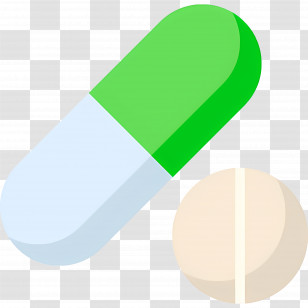 Tablet Pills - Green Capsule And White Tablet Transparent PNG
