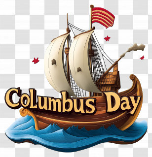 Columbus Day - Columbus Day Sailing Ship Illustration Transparent PNG