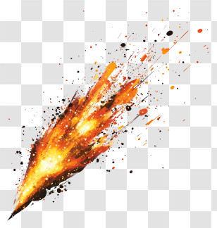 Fire Sparks - Dynamic Fire Burst With Sparks Transparent PNG