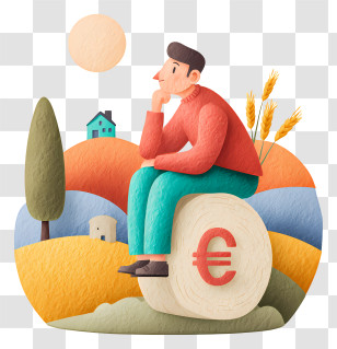 Rural Economy - Thinking About Euro Savings Transparent PNG