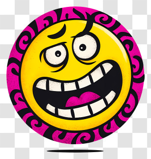 Crazy Emoji - Worried Emoji Illustration Transparent PNG
