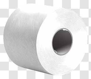 Toilet Paper - Plain White Toilet Paper Roll Transparent PNG