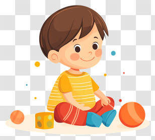 Childhood - Child Playing With Toys Transparent PNG
