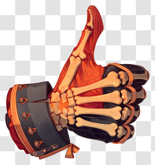 Skeleton Hand - Armored Skeleton Thumbs-Up Illustration Transparent PNG