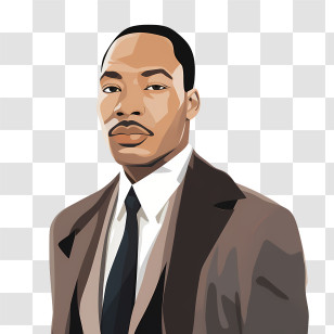 Martin Luther King - Businessman Cartoon Illustration In Formal Attire Transparent PNG