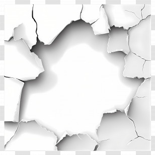 Torn Paper White - Cracked Wall Texture Illustration Transparent PNG