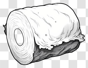 Sketch Style Toilet Tissue - Roll Of Toilet Paper Transparent PNG