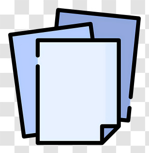 Paper Document - Stack Of Blue Papers Transparent PNG
