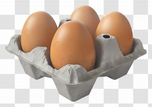 Egg Carton - Brown Eggs In Carton Transparent PNG